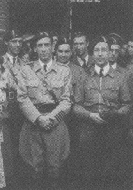 B.N.B. leider Tony Lambrechts, Henri Theunissen en Guillaume Claes